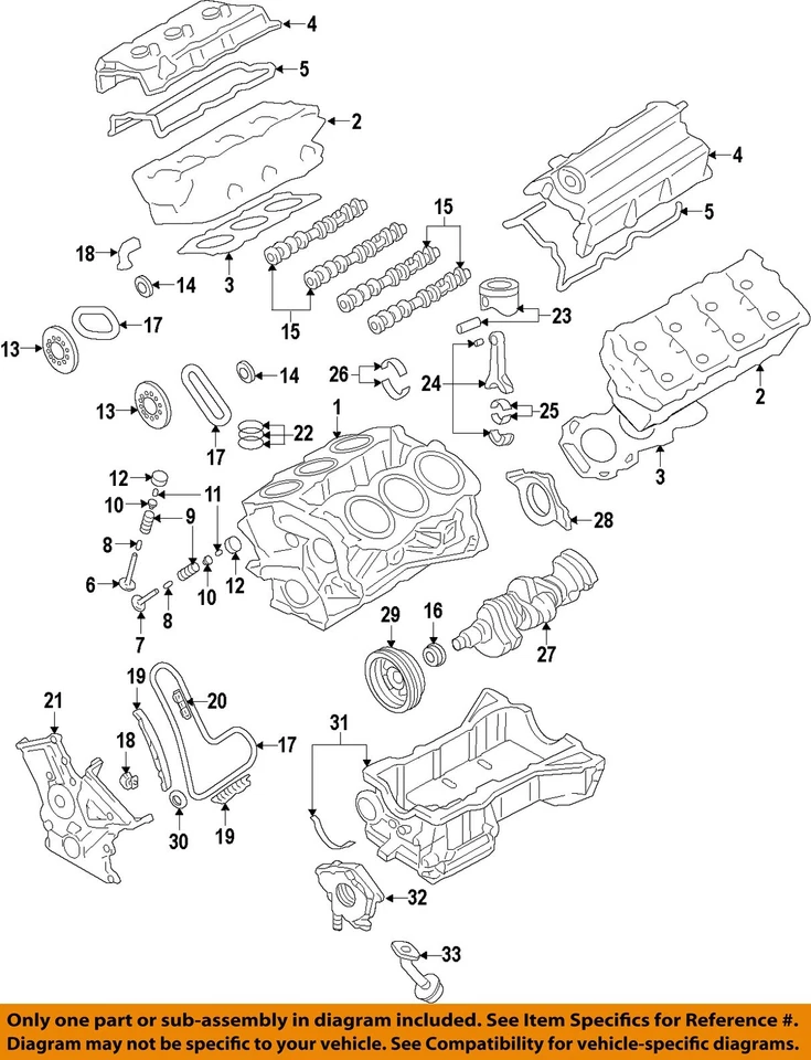 Pistón motor Lincoln Ford OEM 09-12 MKS 9A5Z6108A Foto 1 de 1