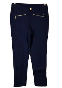 IMAN Global Chic 4 Short NWoT Blue Zip Pockets Global Chic Ponte Ankle Pants🧡 - Picture 1 of 9