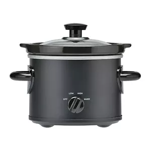 Mainstays 2 QT Slow Cooker, Matte Black Finish, Removeable Stoneware Pot, Model - Picture 1 of 5
