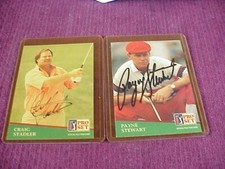PAYNE STEWART & CRAIG STADLER AUTOGRAPHED PRO SET CARDS
