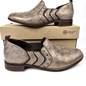 Clarks Ankle Trish Bell Metallic Gun Metal Booties w/ box Women's Size 8 - Picture 1 of 7
