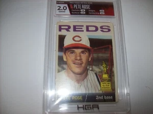 Topps Pete Rose # 125 HGA 1964 2.0 buen envío gratuito y seguimiento - Imagen 1 de 5