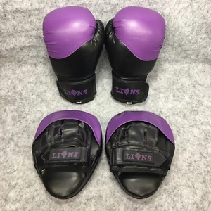 LIONS Boxhandschuhe und Focus Pads lila 10oz Trainingshandschuhe Boxsack - Bild 1 von 7