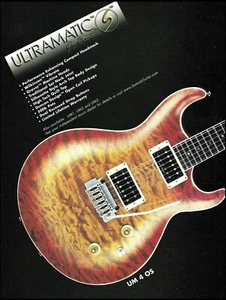 Greg Bennett Design Ultramatic UM 4 OS Samick Guitar ad 8 x 11 advertisement - Imagen 1 de 3