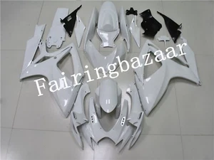 Fit for 2006 2007 GSXR600 GSXR750 Pearl White ABS Plastic Injection Fairing Kit - Picture 1 of 7
