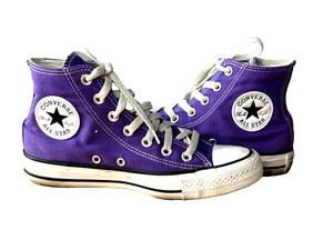 Converse Chuck Taylor All-Star High-Top Sneakers Purple Canvas Sz Men’s 5 woms 7 - Picture 1 of 12