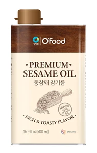O’Food Premium Sesame Oil, 16.91 Fl Oz, 100% Pure Sesame Seed Oil, Korean-Style - Picture 1 of 12