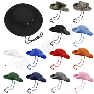Men's Outdoor Sun Protection Bucket Safari Sun Hat - Picture 1 of 21