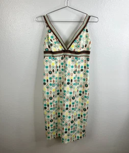 David Meister Babydoll Sheath Dress Size 6 Polka Dot Geometric Y2K Groovy Bold - Picture 1 of 13