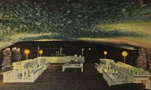 Postkarte 1951 Schneeball Esszimmer Mammuthöhle KY Leinen - Bild 1 von 3