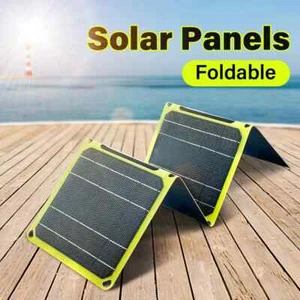 Cargador USB de CC Plegable Panel Solar Portátil 40W Verde para Central Eléctrica Teléfono - Imagen 1 de 7