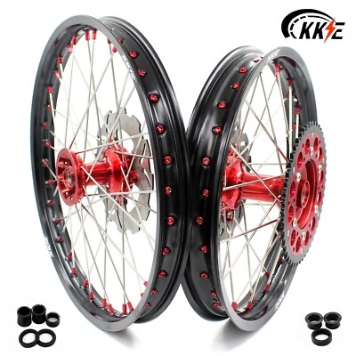 Llantas de enduro fundidas KKE 21/18" para Honda CR125R 1998-2001 CR250R 1997-01 rojas Foto 1 de 4