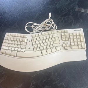 Microsoft Keyboard Natural Elite Ergonomic PS/2 X03-30785 E06401COMB - Picture 1 of 6