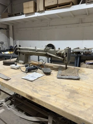 JUKI LG-158-1 重型工业缝纫机长臂/步行脚原样 — 第 1/4 张图片