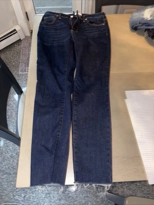 Женские джинсы из синей джинсовой ткани с универсальной нитью размер 6/28 короткие - Изображение 1 из 3