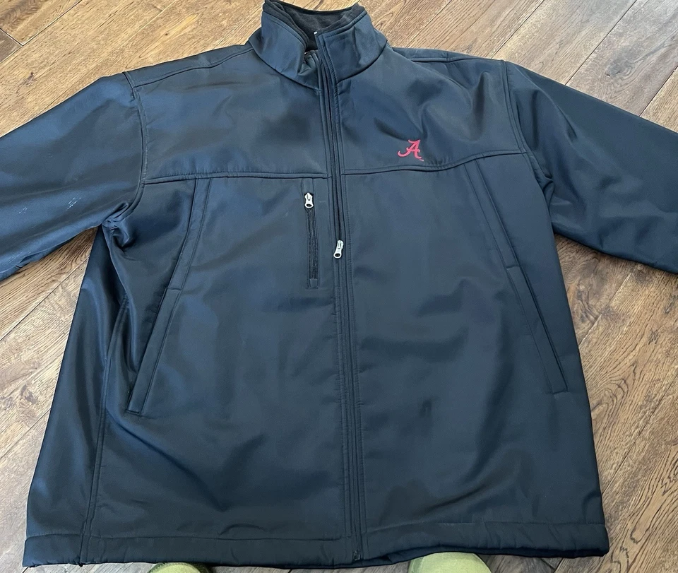 Genuine Stuff Black Softshell Jacket, Extra Large. Alabama A Logo - Image 1 of 4