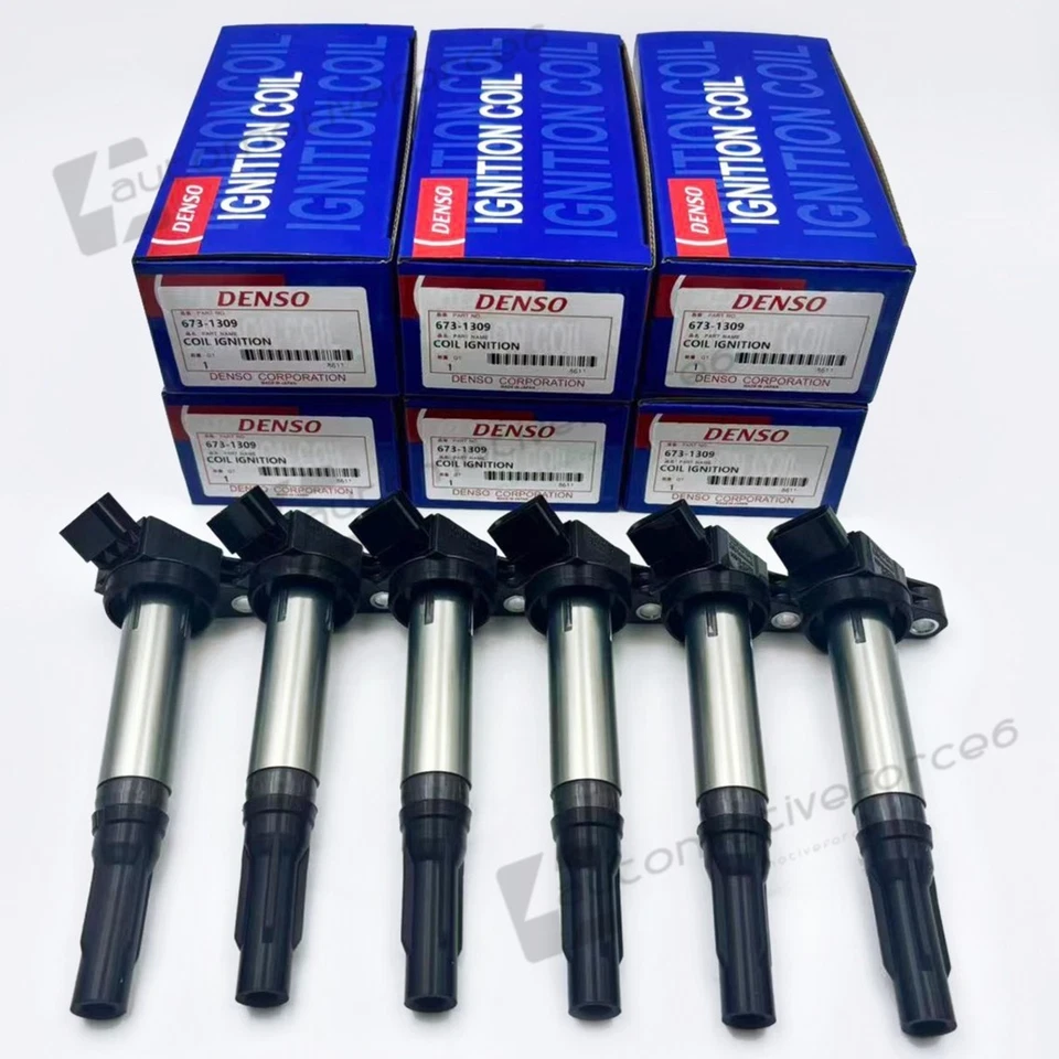 6x GENUINE DENSO Ignition Coil 90919-02255 For 2005-2024 Toyota & Lexus I4 V6 V8 - Imagem 1 de 4