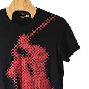 Polo Ralph Lauren XXL Black T-Shirt Big Pony Graphic Print Signature - Picture 1 of 8