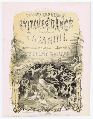 Nicolo Paganini! - Danza de brujas - c. 1852 - Sarony & Major - 13 páginas para piano Foto 1 de 3
