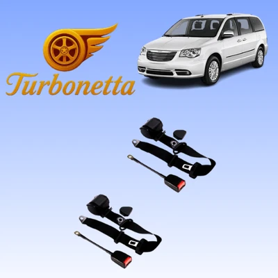 Cinto de segurança para carro Plymouth 2 peças segurança ajustável frontal retrátil - Imagem 1 de 4