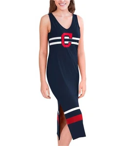 G-III Sports Womens Cleveland Indians Maxi Dress, Blue, Small - Picture 1 of 1