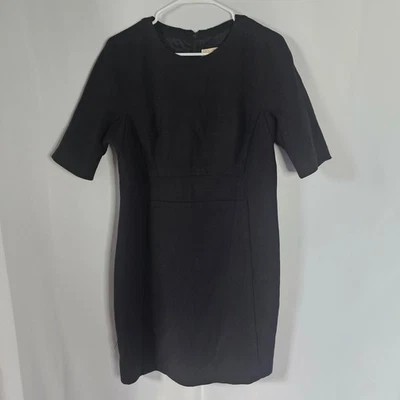 Vestido Michael Kors Negro Talla 10 Carrera Cóctel Manga Corta Funda Foto 1 de 4