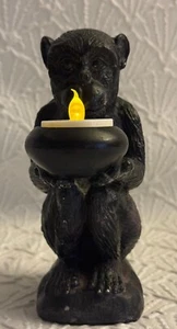 Black Monkey Metal Tea light Candle Holder By Target - Picture 1 of 15