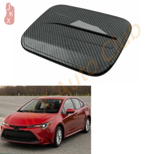 Carbon Fiber Fuel Oil Tank Cap Gas Cover Trim q For Toyota Corolla 2019-2022 - Picture 1 of 7
