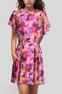 PORTMANS Evelyn Mini Dress Floral Casual Preloved Size 10 AU WITH DEFECTS - Picture 1 of 6
