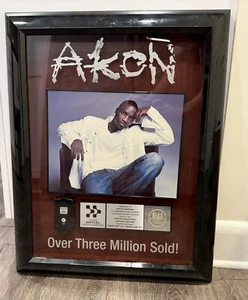 Akon RIAA Digital Platinum Plaque 3 Million Ringtones Sold AUTHENTIC OFFICIAL - Picture 1 of 8