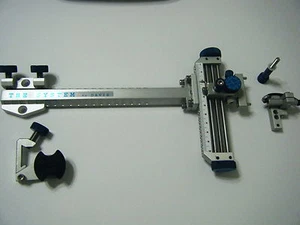 5" DAVIS  SIGHT-Double Knob-Silver/LT Blue-8.5" ext - Picture 1 of 2