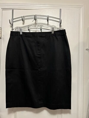 Falda Lápiz Recta Negra Bloomingdales Vintage Para Mujer Talla 16 Carrera Clásica Foto 1 de 4