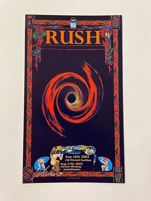 RUSH Vapor Trails Tour Concert Handbill 4X6.5 Signed by Artist MACRAE - Image 1 of 4