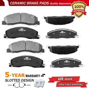 Front & Rear Ceramic Brake Pads For Ram 2500 3500 2018 2017 2016 2015 2014-2007 - Picture 1 of 6