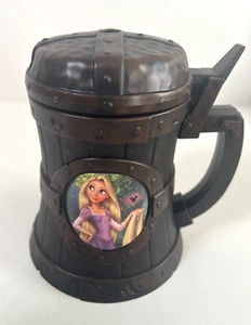 Disney Cruise: Tangled Plastic Souvenir Flynn & Rapunzel Stein Mug w/ Straw NEW! - Picture 1 of 6