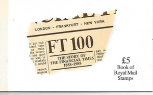 INGLATERRA CARNET PRESTIGIO DX 9 1988 LA HISTORIA DEL FINANCIAL TIMES MNH - Imagen 1 de 2