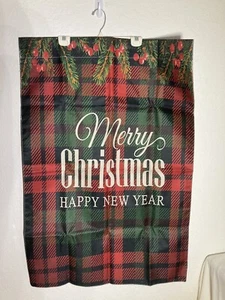 vertical 27”x39” merry christmas happy new year yard flag - Picture 1 of 1