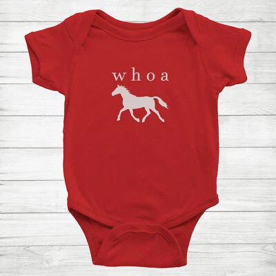 Divertida Cita Diciendo Disfraz Caballo Bebé Infante Body Regalo Lindo Caballo Whoa Meme Foto 1 de 2