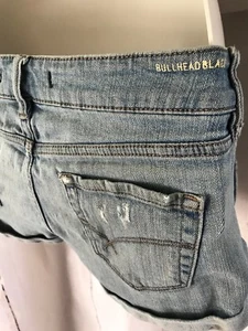 Women's Juniors Size 1 Light Wash Jean Shorts Bullhead Black Distressed  - Bild 1 von 6