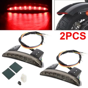 2x Motorcycle Rear Fender LED Brake Turn Signal Tail Light For Harley Sportster - Picture 1 of 12