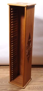 TOUR COLONNE RANGEMENT CD BOIS MADAGASCAR ART MALGACHE 01 - Picture 1 of 7