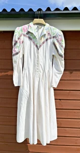 MENU Vintage 80's Cotton Dress ~ Cottagecore Prairie Tapestry Western Peasant - Picture 1 of 17