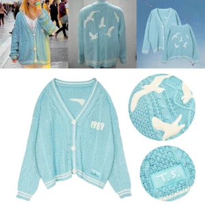 1989 Stricken Cardigan Aldult Langarm Pullover Sweater Button Mantel Outwear - Bild 1 von 24