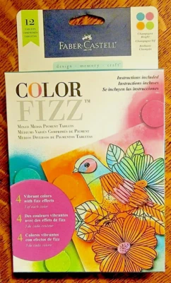 Faber-Castell COLOR FIZZ, 12 "CHAMPAGNE BRIGHT" Mixed Media PIGMENT TABLETS - Image 1 of 3