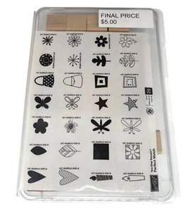 NUEVO Stampin Up! Dos Pasos Perfect Match Flor Corazón Hoja Mariposa 2005 RETIRADO - Imagen 1 de 12