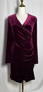 Alex Marie Kleid Etuikleid 22W figurbetont Langarm Samt rot Mahagoni neu mit Etikett 188 $ - Bild 1 von 11
