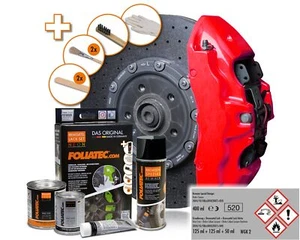 FOLIATEC Bremssattellack NEON ROT 2185 Bremssattelfarbe Lack Farbe Set - Bild 1 von 12