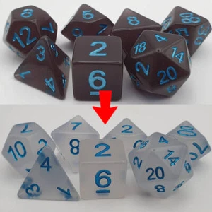 DND Dice Set Heat Sensitive Colour Changing Thermochromatic Die Dungeons Dragons - Picture 1 of 14
