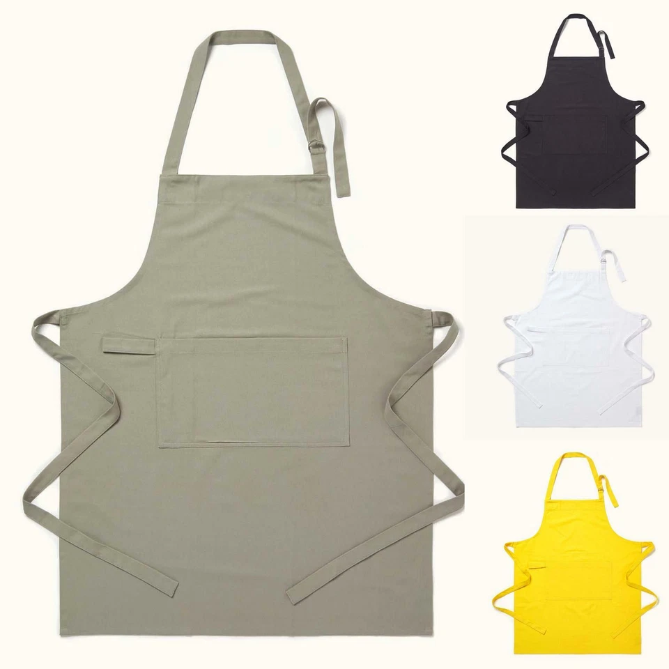 HOMESCAPES Köche Schürze Profi Qualität 100 % Baumwolle Metzger Küche Köche mit Tasche