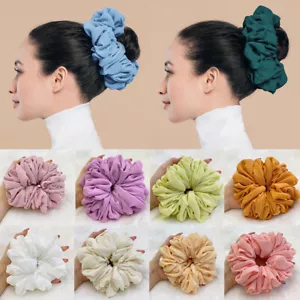 Women Chiffon Rubber Band Hijab Volumizing Scrunchies Ponytail Holder Hair Ties - Bild 1 von 27